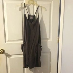 Free People Size Small Washed Black Onesie Romper NWT